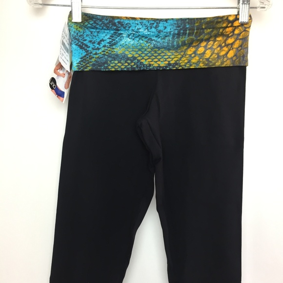 New Compression Capri with Animal Foldover Waist - Picture 3 of 6
